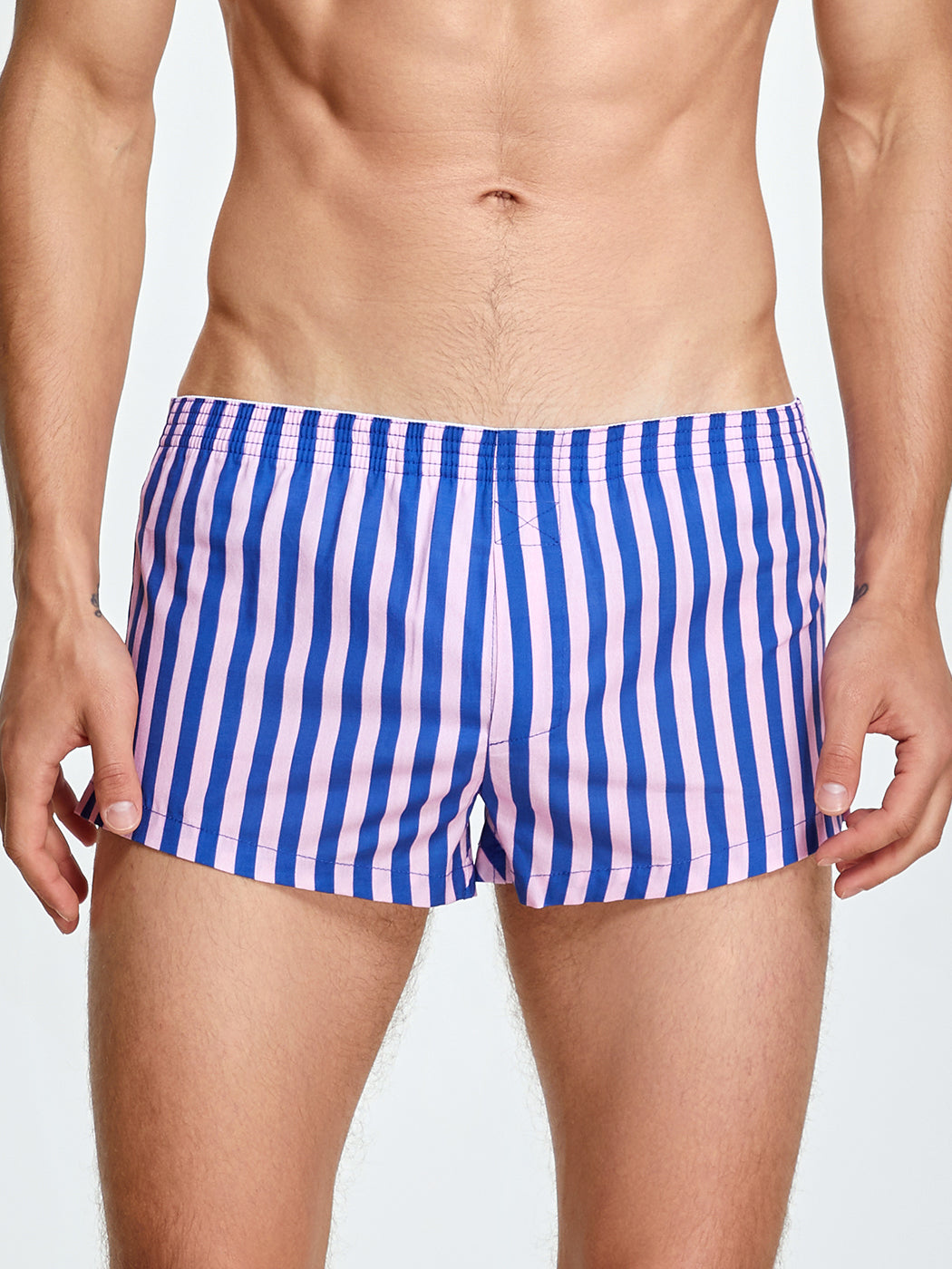 Men's Color Stripes Boxers With Fly
