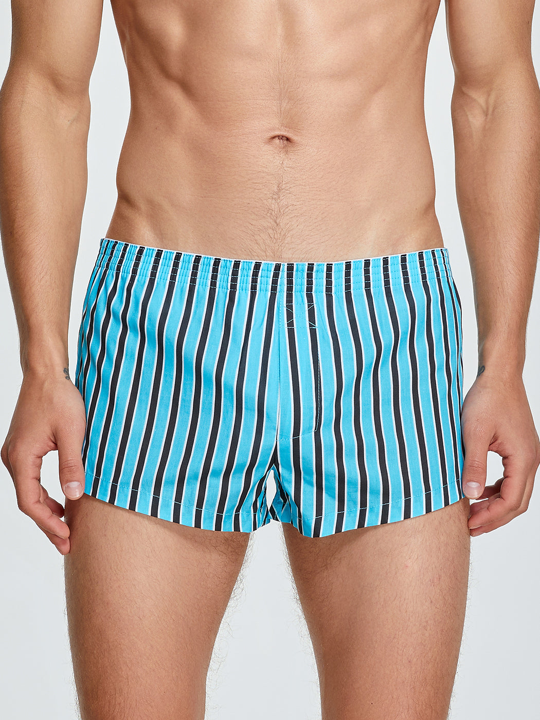 Men's Color Stripes Boxers With Fly