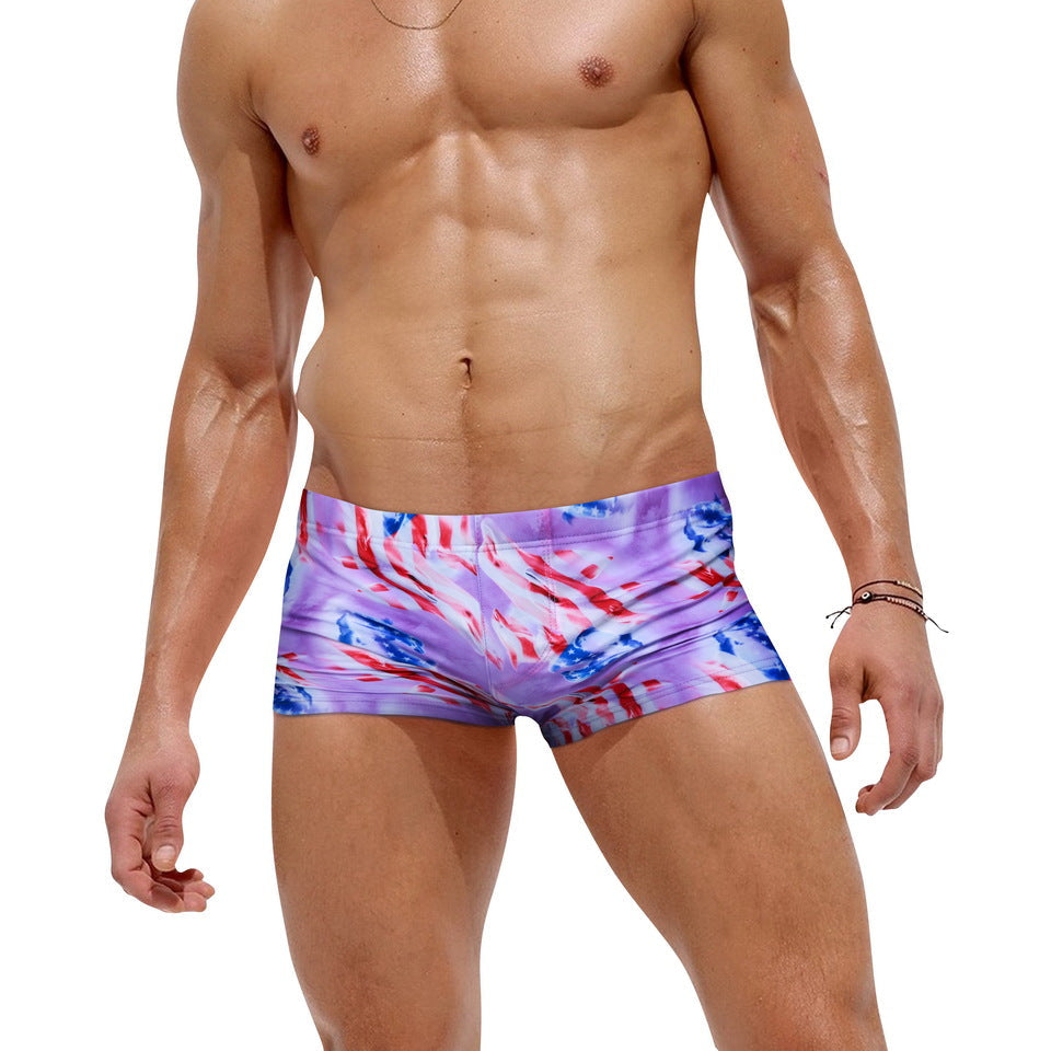 Mens Printed Quick Drying Surf Stretch Swim Trunks