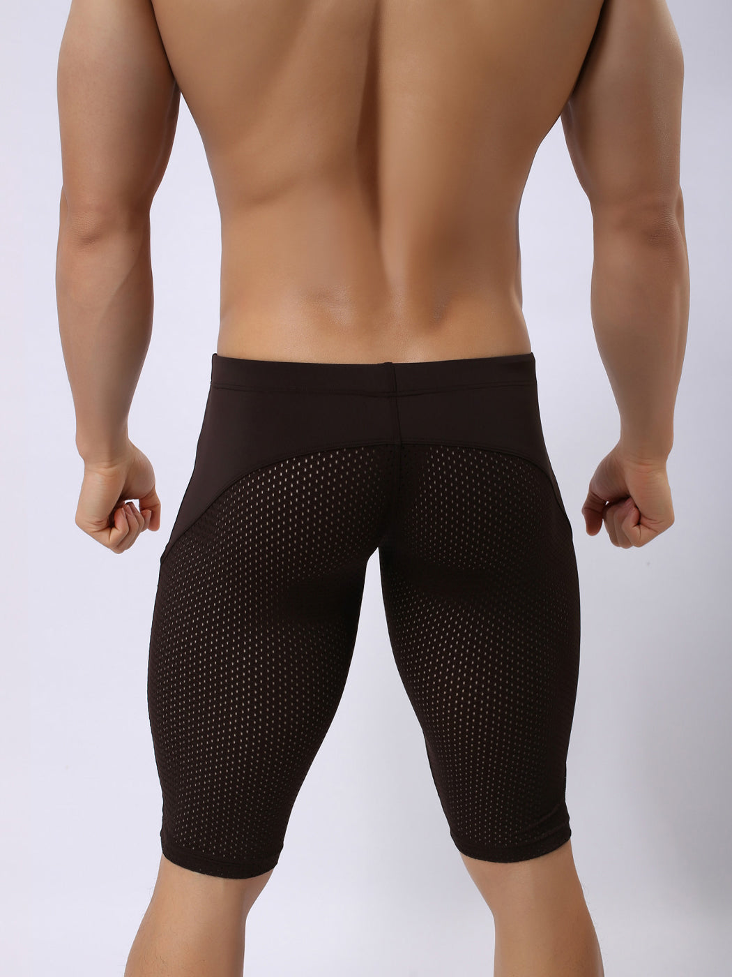 Men's Athletic Compression Tight Shorts with Drawstring