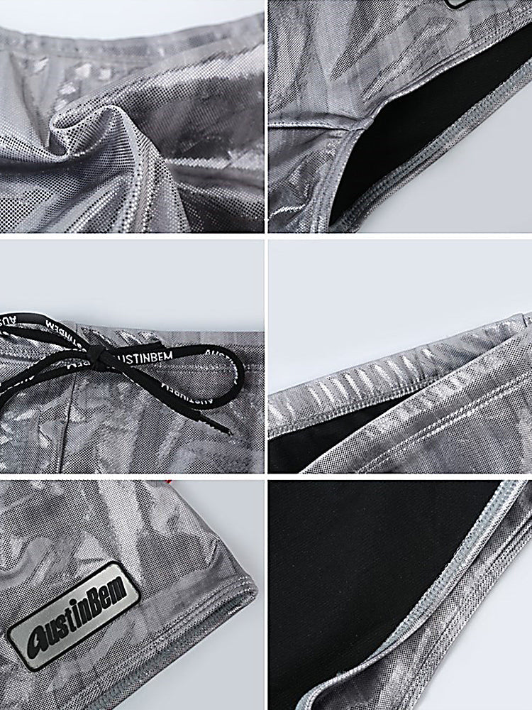 Men's Fashionable Flash Swim Fitness Trunks