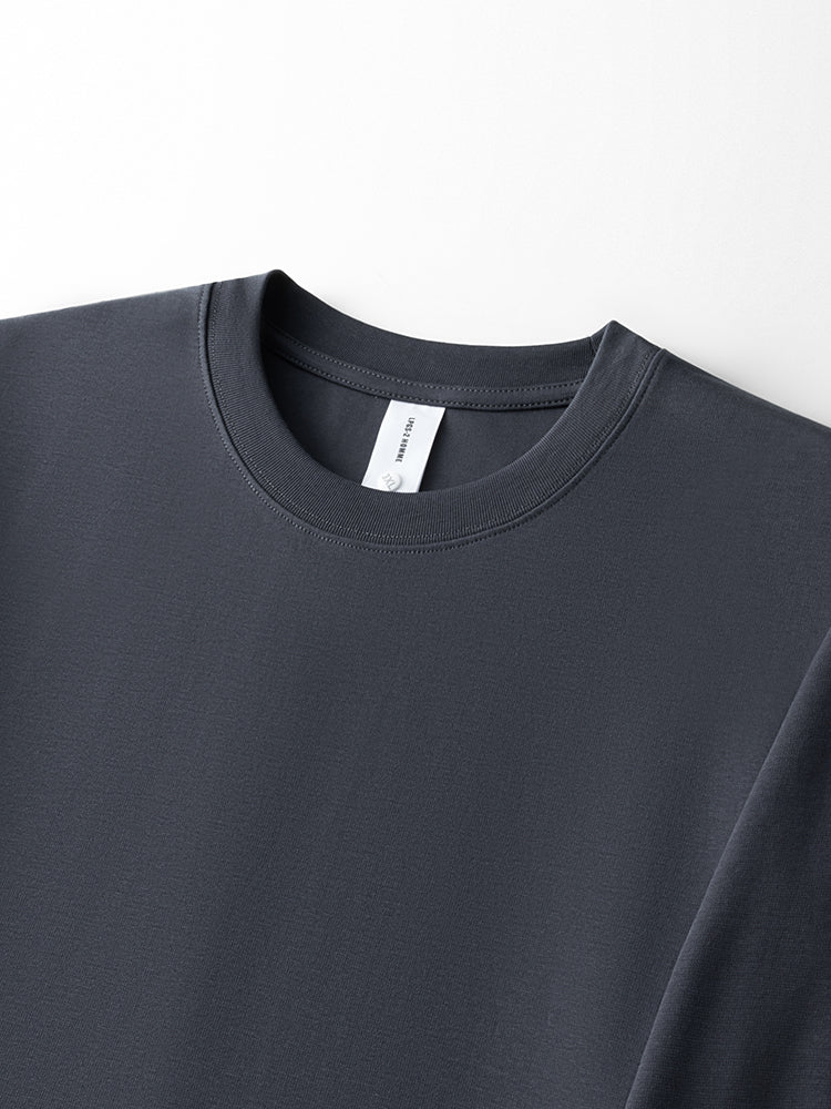 Versatile Long-Sleeve Crewneck Sweatshirt with Small Neckline