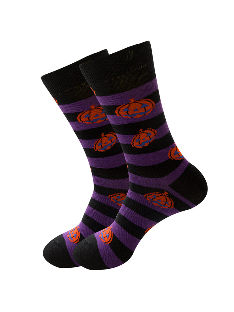 5 Pairs Halloween Skeleton. Alien. Pumpkin Monster Crew Socks