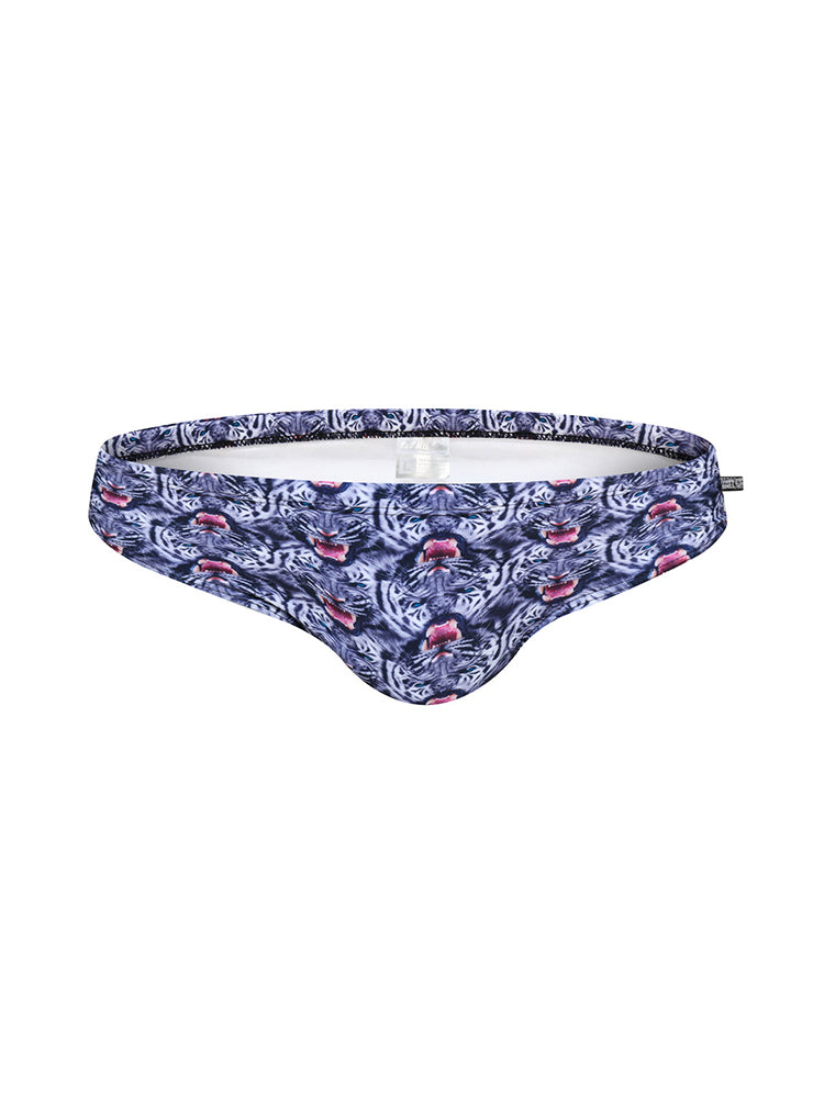 Men's Low-Rise Stylish Print Swim Briefs