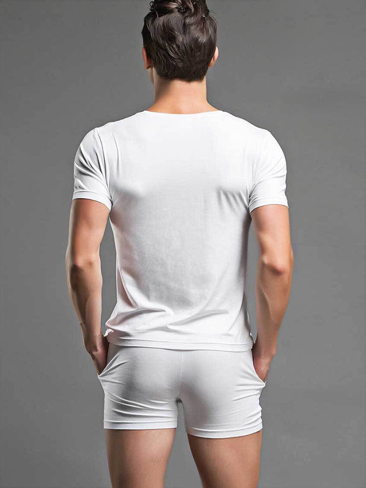 Solid Color Modal Home Boxers for Men