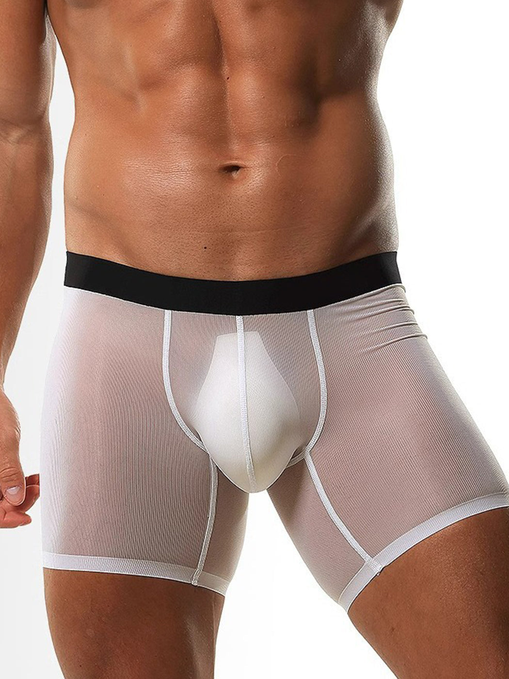 2 Pack Men's Breathable Athletic Mesh Boxer Briefs