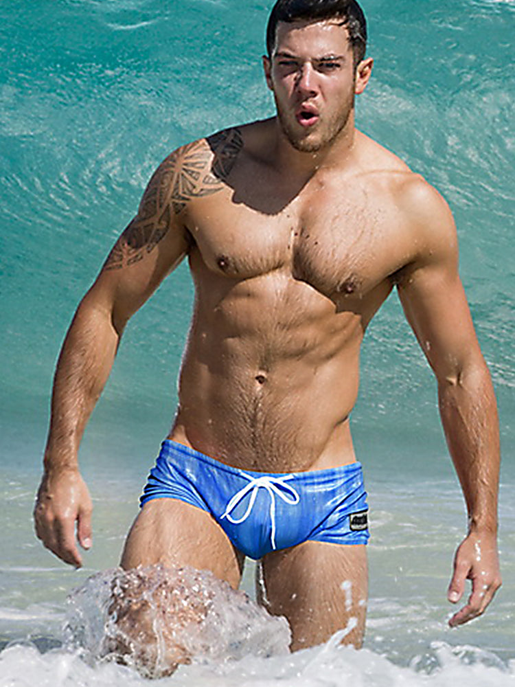 Men's Fashionable Flash Swim Fitness Trunks