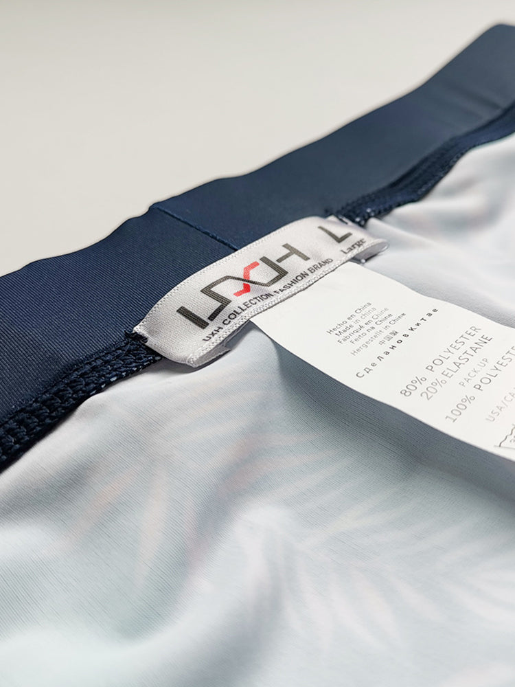 Gradient Leaf Print Men's Swimsuit Briefs