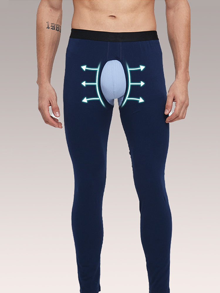 Men's Pure Cotton Open Crotch Breathable Warm Pants