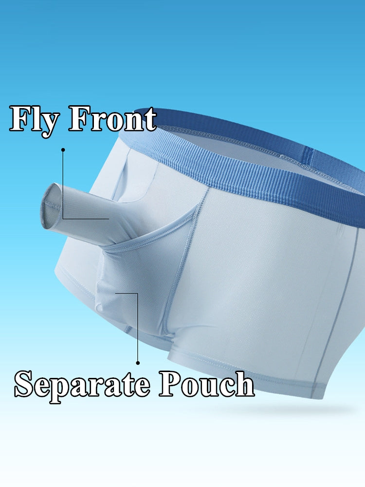 3 Pack Separate Pouch Trunks With Fly Front