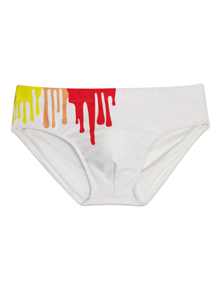 Graffiti Cushioned Men's Swimsuit Briefs
