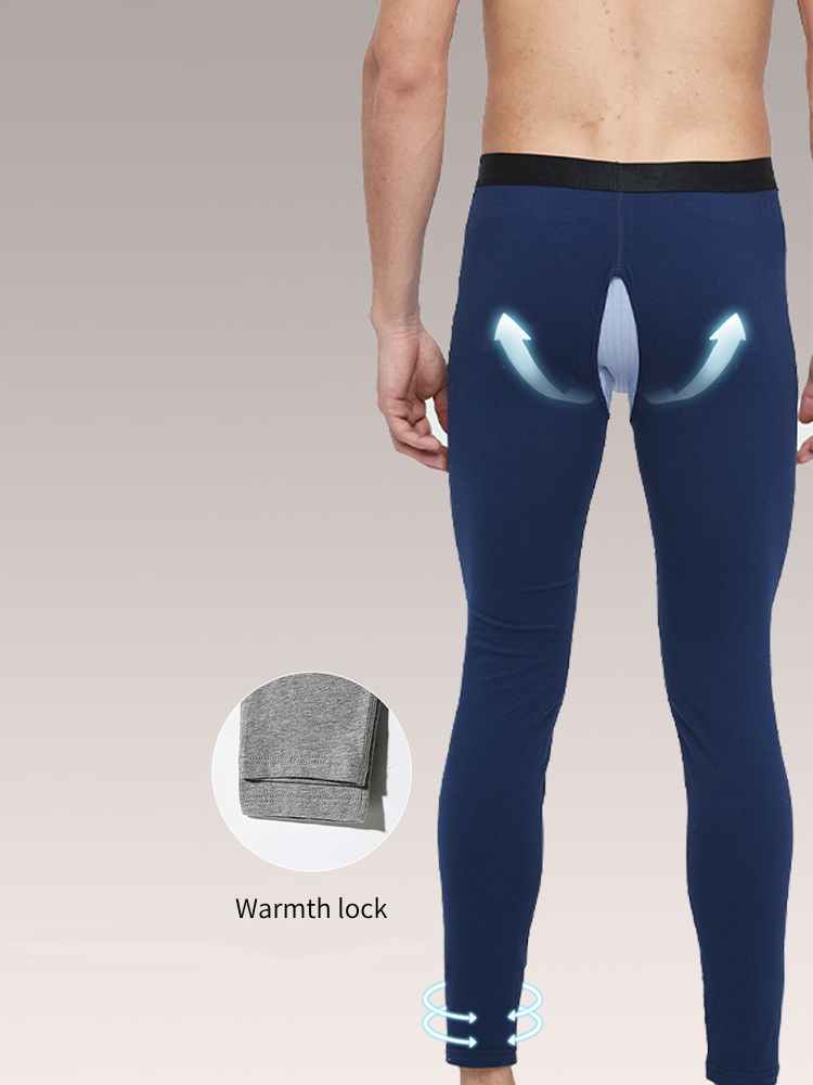Men's Pure Cotton Open Crotch Breathable Warm Pants