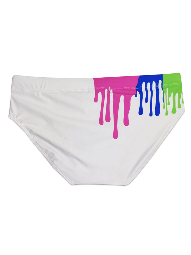 Graffiti Cushioned Men's Swimsuit Briefs
