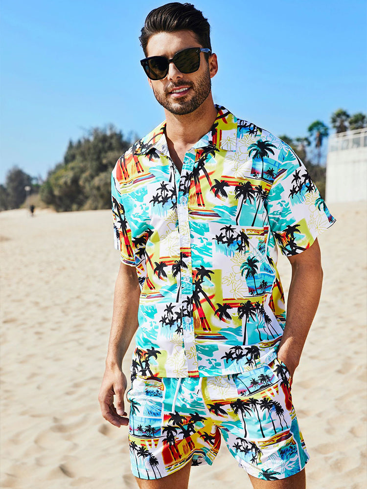 Men's Beach Summer Holiday Patterned Sets