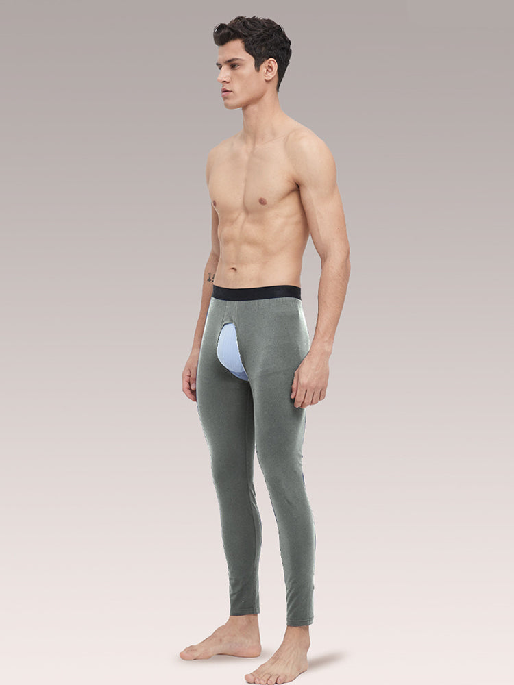Men's Pure Cotton Open Crotch Breathable Warm Pants