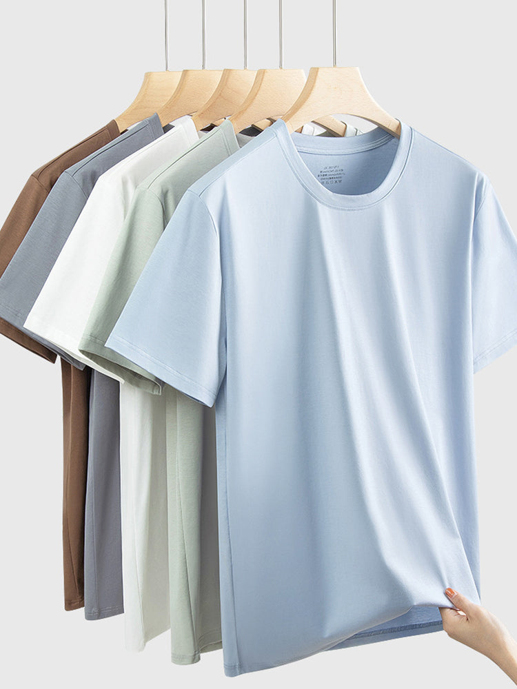 Men's Casual Anti-Bacterial Versatile Round-Neck T-Shirt