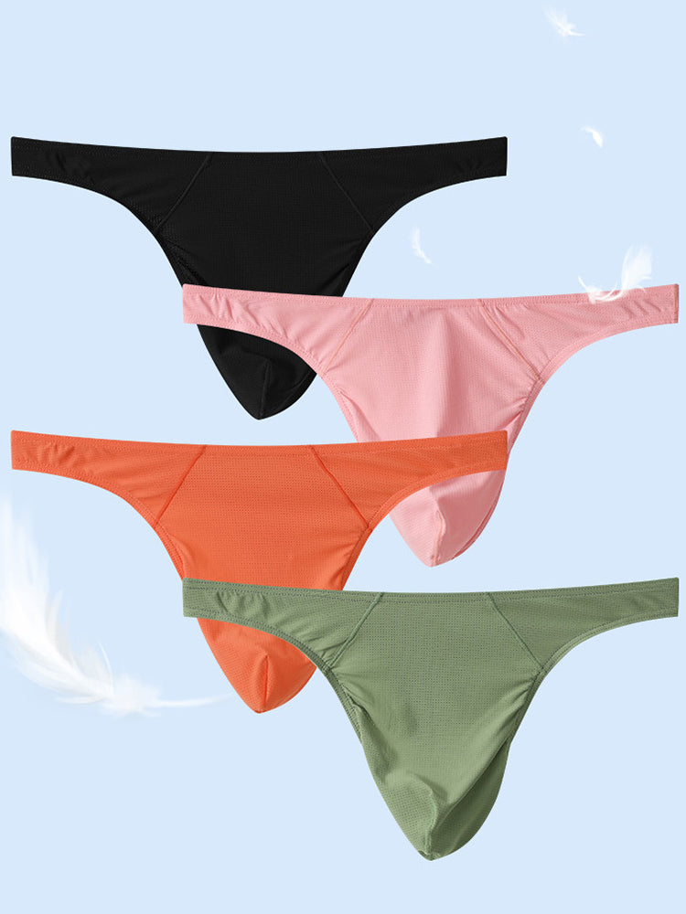 3-pack Men's Low Waist Sexy Mesh Thong