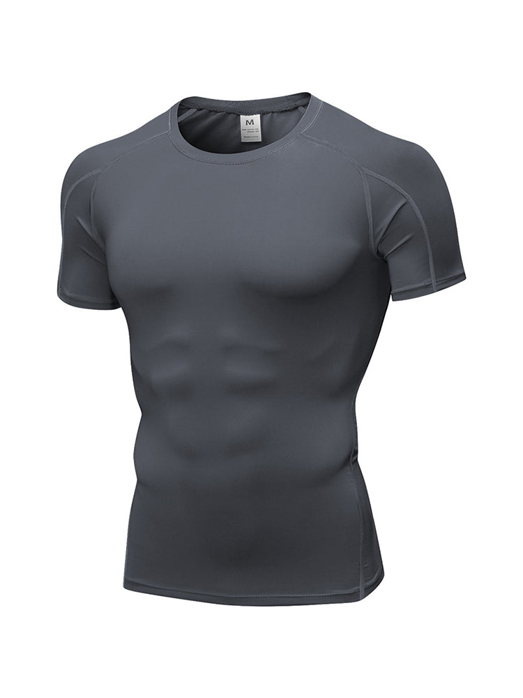 Men's Simple Tight Short Sleeve