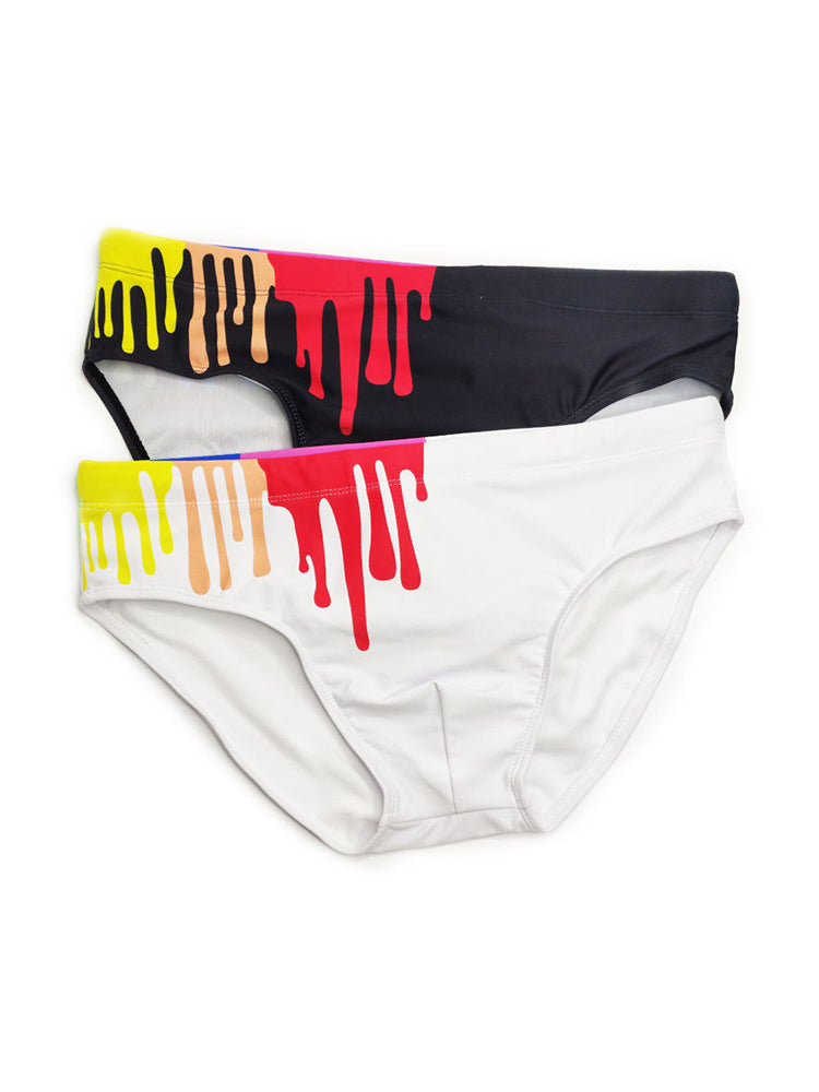 Graffiti Cushioned Men's Swimsuit Briefs