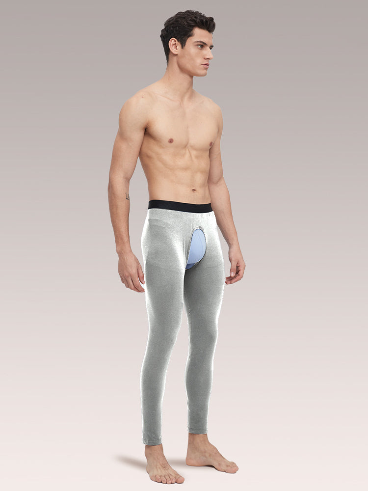 Men's Pure Cotton Open Crotch Breathable Warm Pants