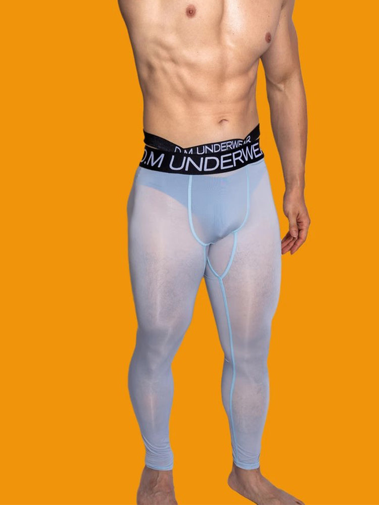 Men's Low-Rise Breathable Silk-Like Semi-Transparent Tights