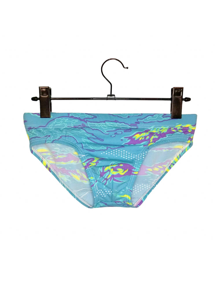 Men's Low-Rise Printed Casual Swim Brief