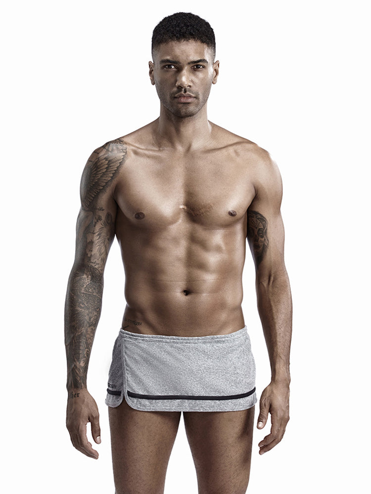 Men's Stylish Homewear Cotton Toweling Side Slit Shorts