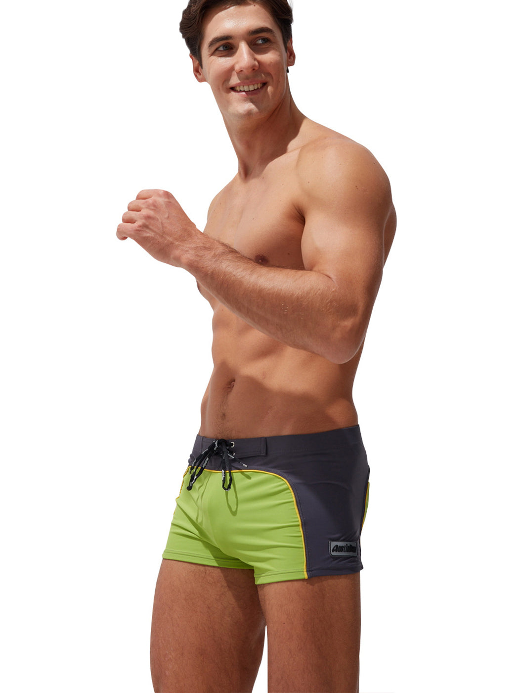 Men's Smooth Wave Swim Trunk With Drawstring