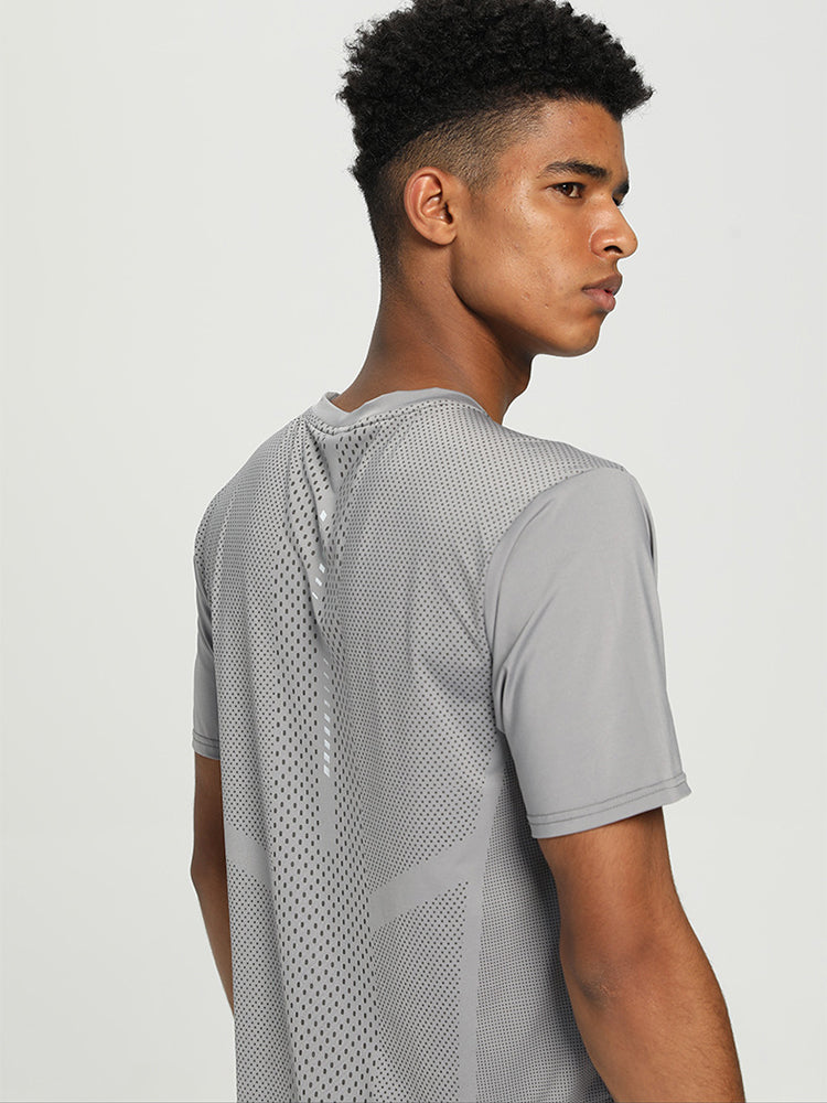 Men's Breathable Crew Neck Mesh T-shirt