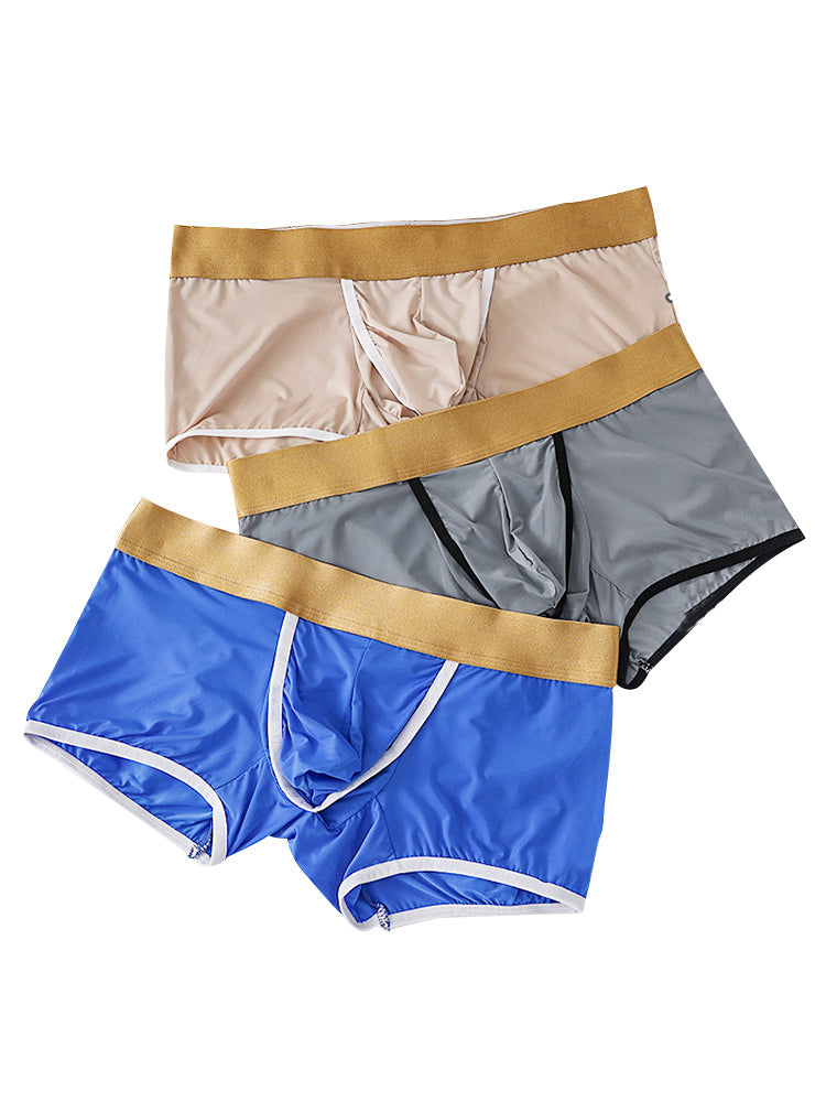 4 Pack Men's Ice Silk Breathable Separate Ultra-Thin Trunks