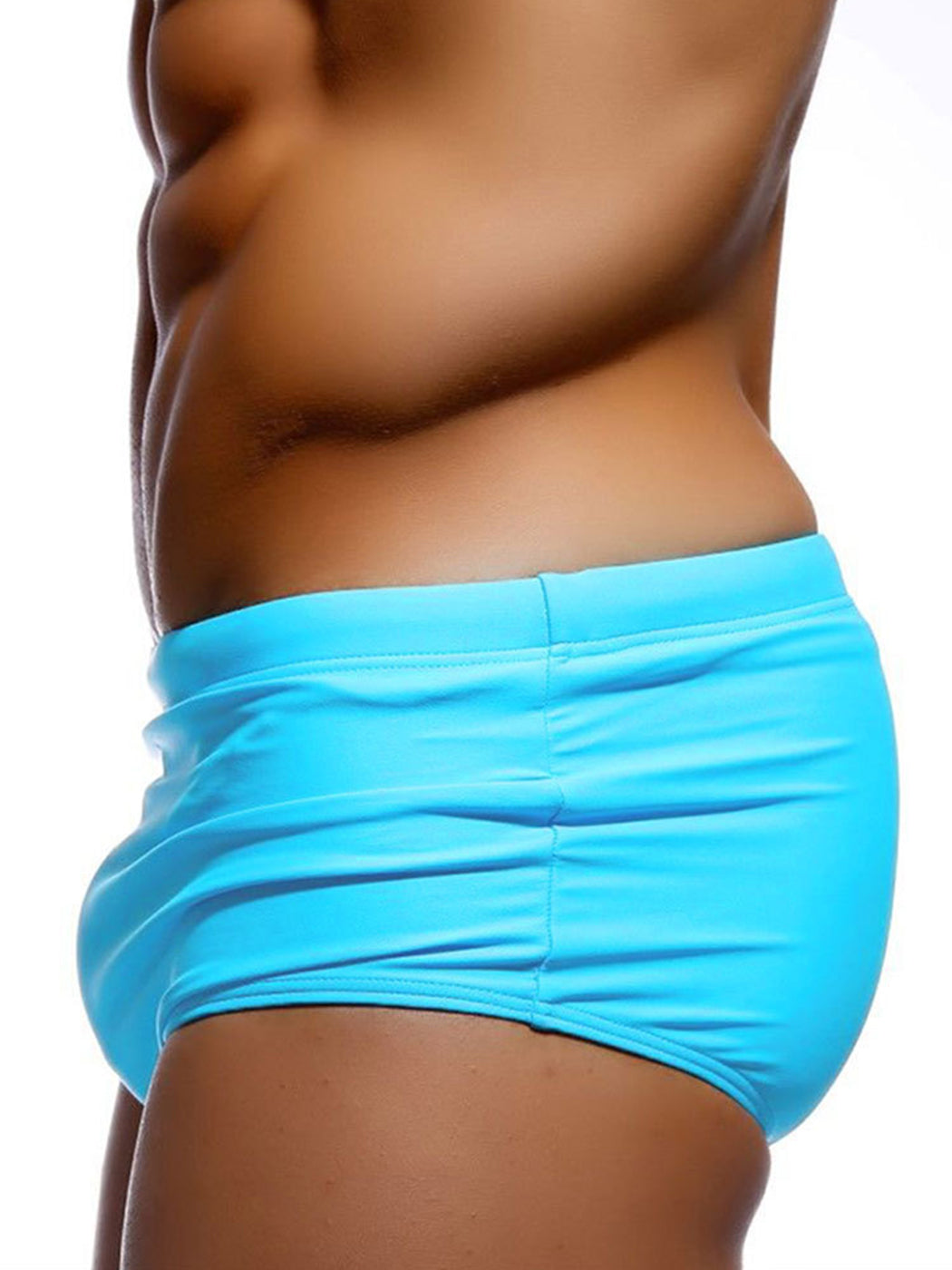 Men's Solid Boxer Trunks Swimwear