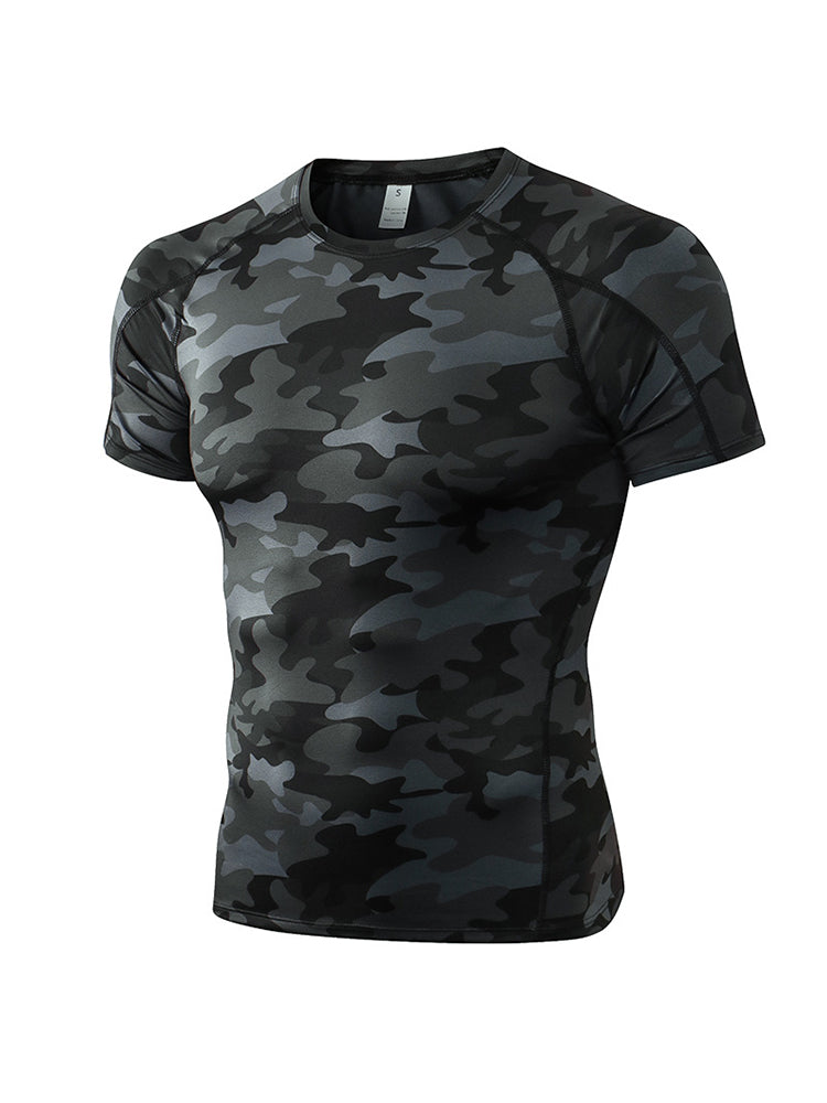 Men's Simple Tight Short Sleeve