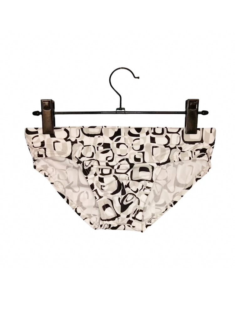 Men's Low-Rise Printed Casual Swim Brief