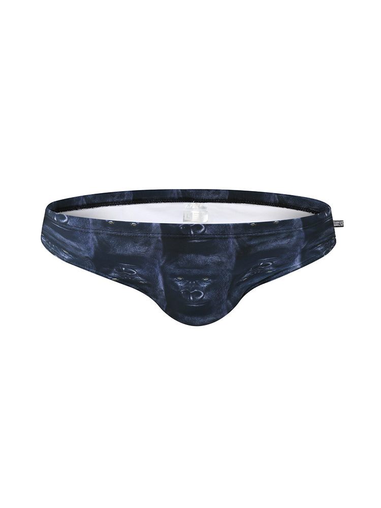 Men's Low-Rise Stylish Print Swim Briefs