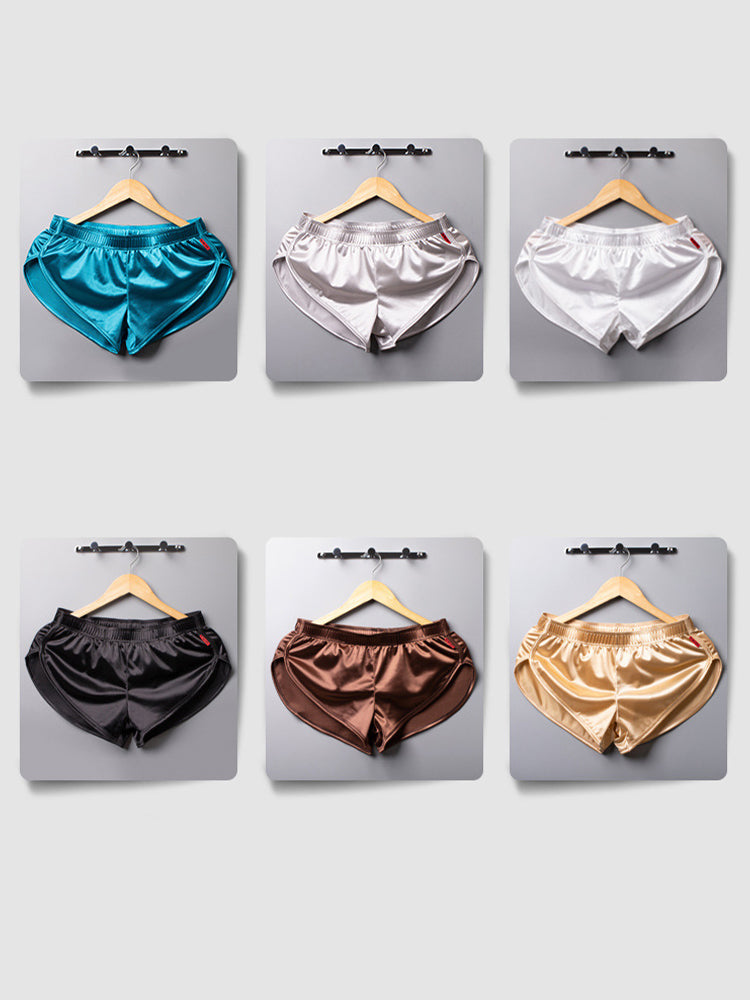 Men's Lounge Pants Comfortable Breathable Silky Sleep Shorts