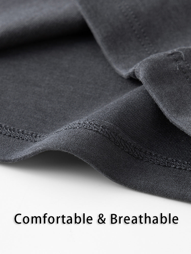 Men's Long-Sleeve Round Neck T-Shirt. Loose and Skin-Friendly Base Layer