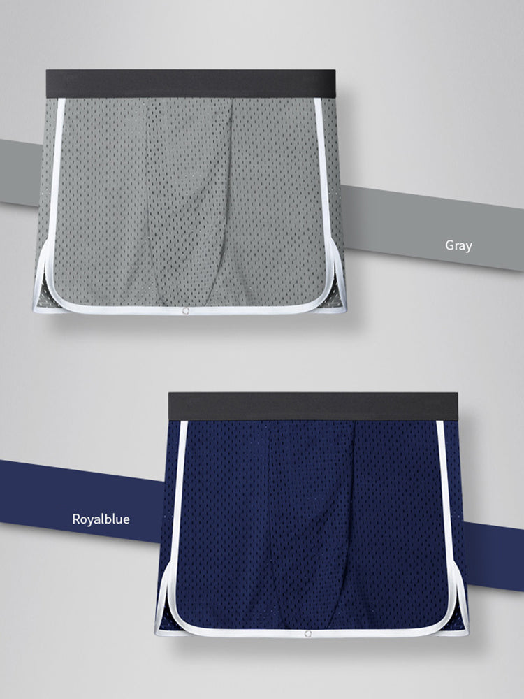 2 Pack Men's Button Casual U-Shaped Roman Skirt Dual-Purpose Arrow Pants Underwear