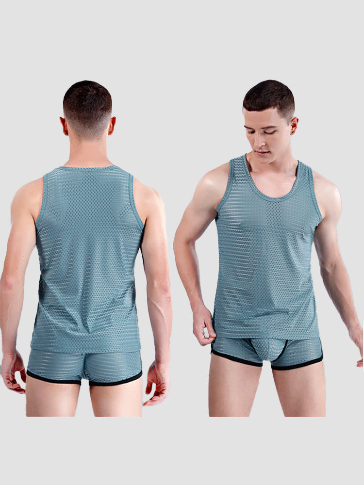 Men's Mesh Ice Silk Sleeveless Tank Top