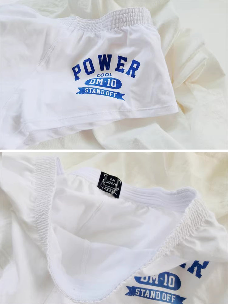 2-pack Men's DM Printed Lettering Low Waist Sexy Cotton Boxer Shorts