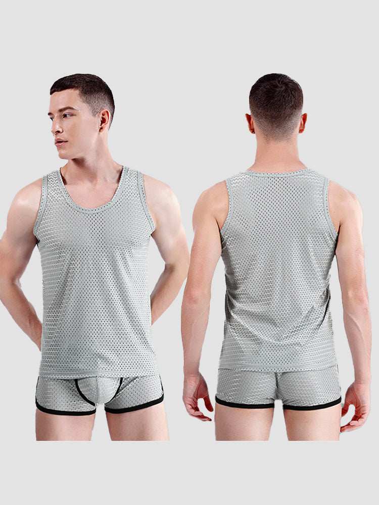 Men's Mesh Ice Silk Sleeveless Tank Top