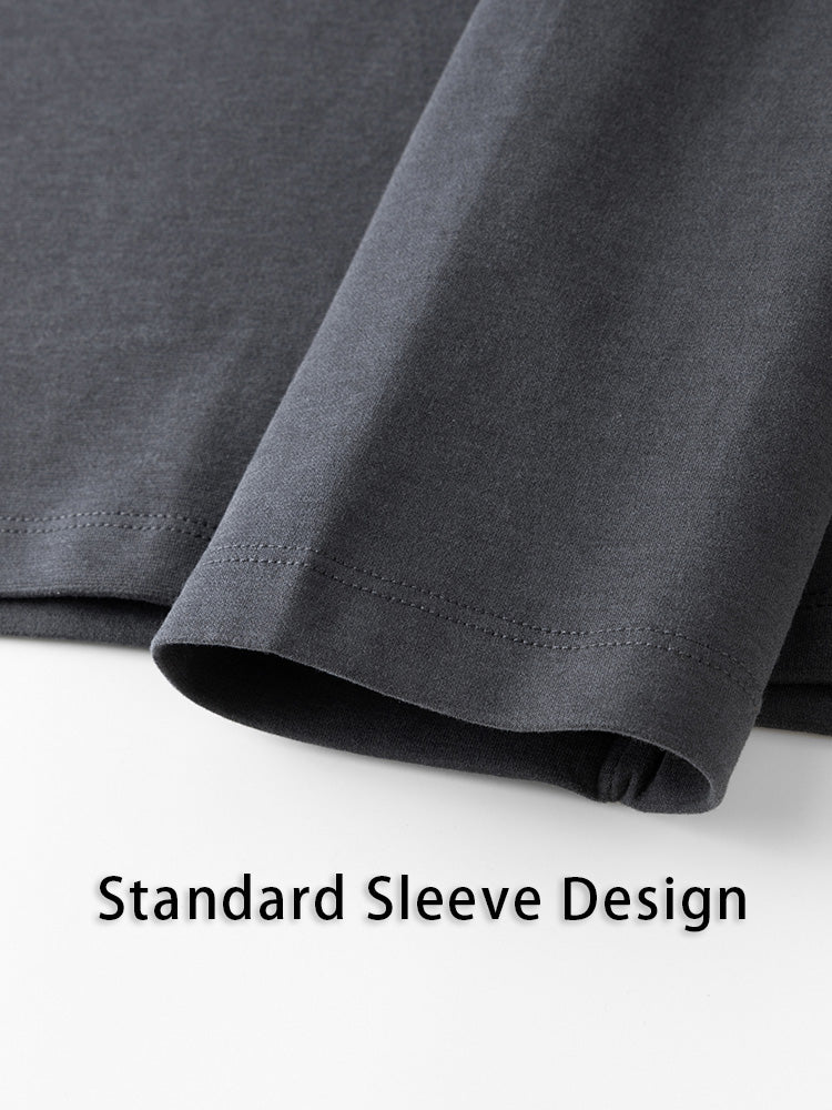 Men's Long-Sleeve Round Neck T-Shirt. Loose and Skin-Friendly Base Layer
