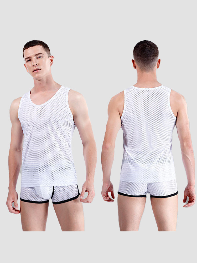 Men's Mesh Ice Silk Sleeveless Tank Top