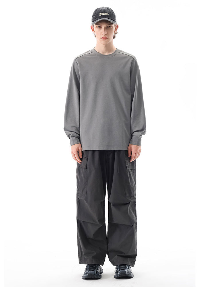 Outdoor Long-Sleeve Sweat-Wicking Quick-Dry Simple Loose Unisex Sports Top