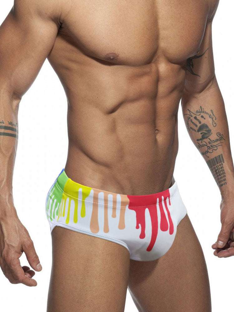 Graffiti Cushioned Men's Swimsuit Briefs