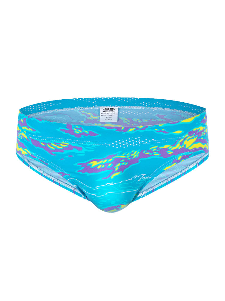 Men's Low-Rise Printed Casual Swim Brief