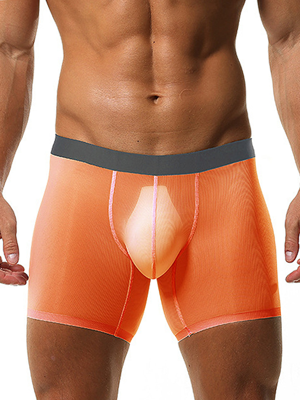 2 Pack Men's Breathable Athletic Mesh Boxer Briefs