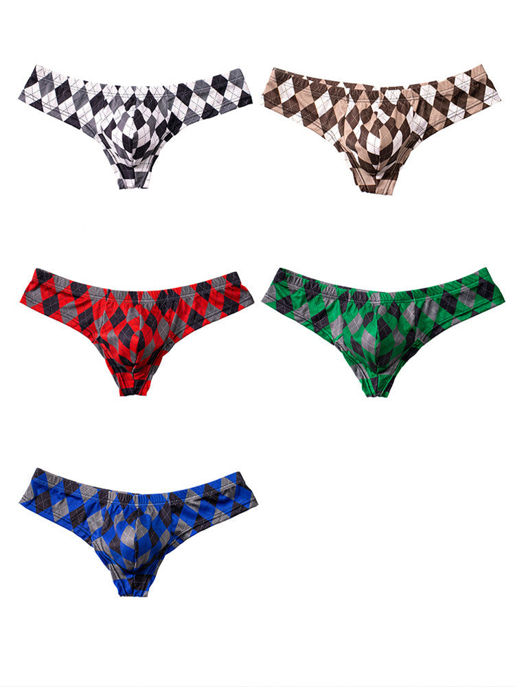 Men's Low-Rise U-Convex Print Thong