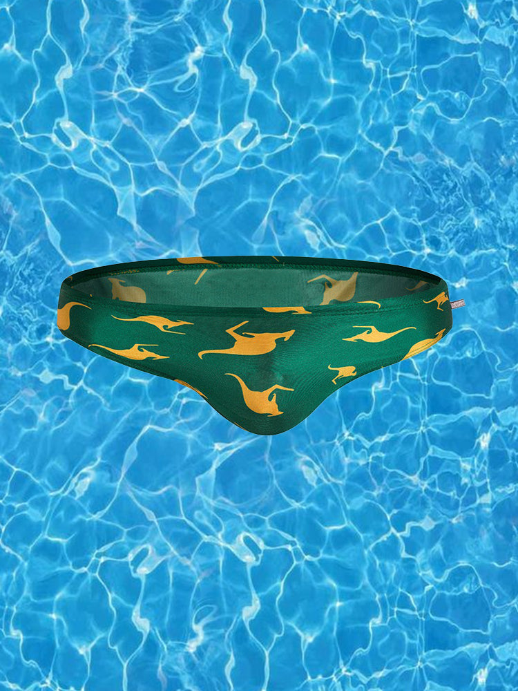 Men's Low-Rise Stylish Print Swim Briefs