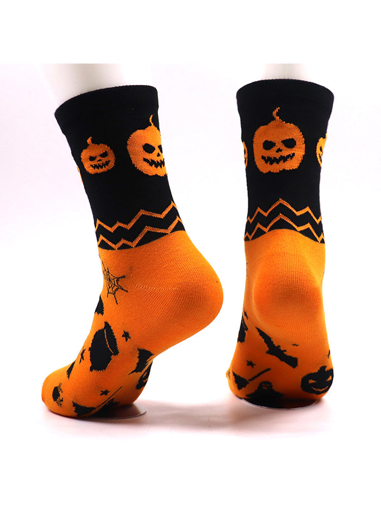 4 Pack Halloween Gift Socks Fun and Casual Cotton Crew Socks
