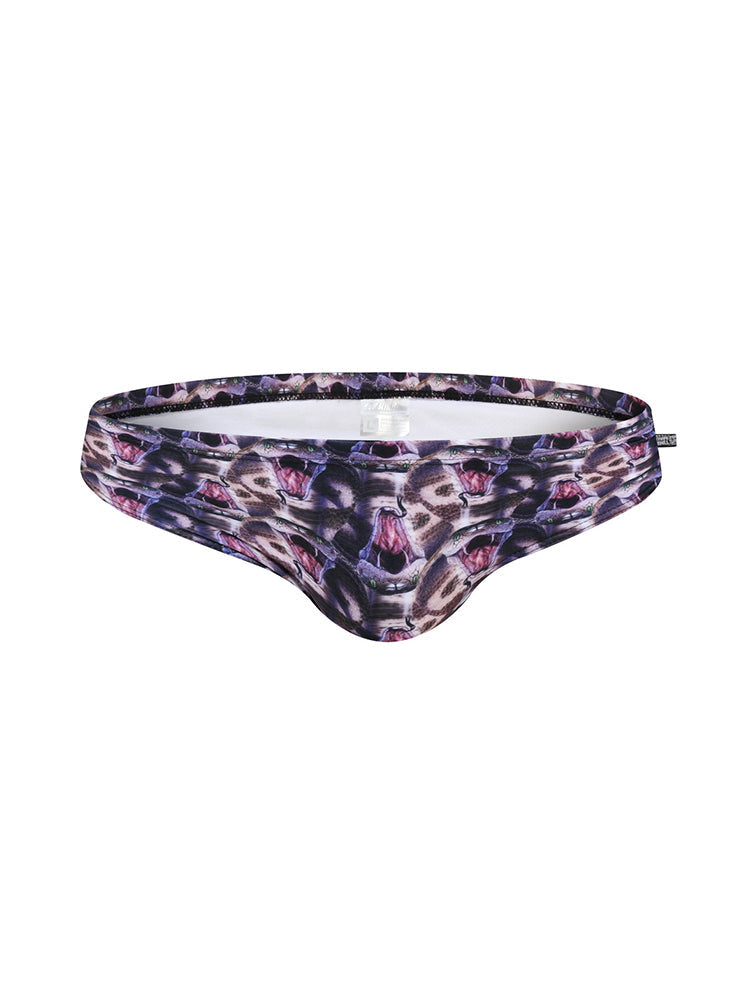 Men's Low-Rise Stylish Print Swim Briefs